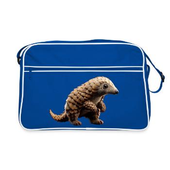 Pangolin Pangolin Pine Cone Pangolins - Retro Bag - blue/white - Front
