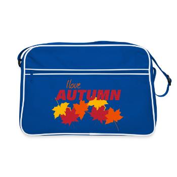 AUTUMN - Retro Tasche - Blau/Weiß - Vorne