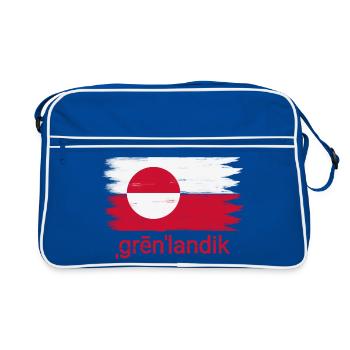 Drapeau de Grønlandik - Sac Retro - bleu/blanc - Devant