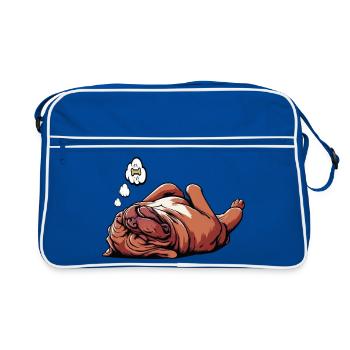 Mastiff de Bordeaux Propriétaire du Mastiff de Bordeaux - Sac Retro - bleu/blanc - Devant