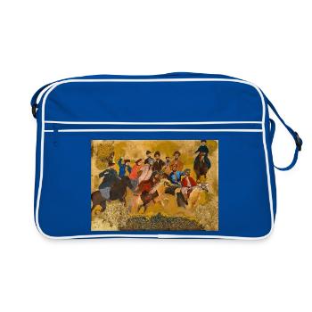 Buzkashi - The Traditional Equestrian Game - Retro Bag - blue/white - Front