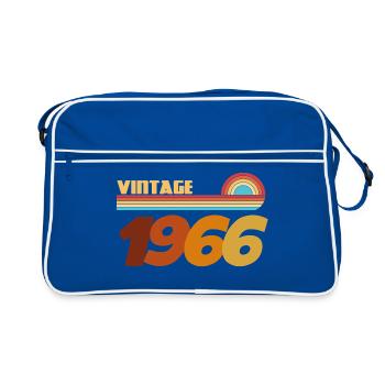 60 Years 1966 Rock Style T-Shirt - Retro Bag - blue/white - Front
