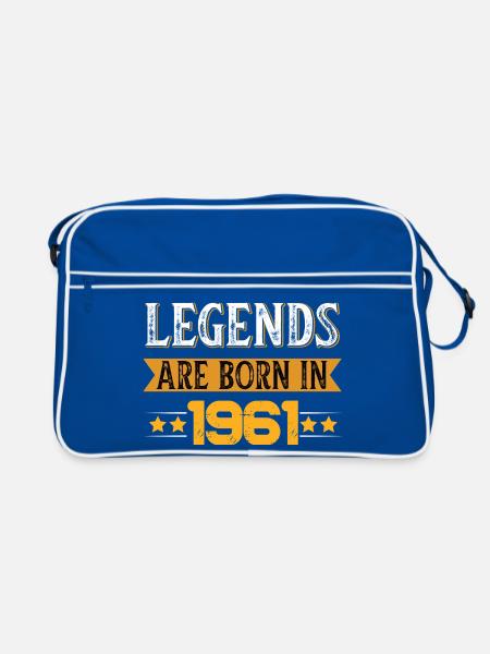Birthday born in 1961 - Retro Tasche - Blau/Weiß