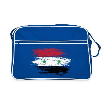 Drapeau syrien utilisé - Sac Retro - bleu/blanc - Devant