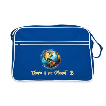 Il n’y a pas de planète B - Sac Retro - bleu/blanc - Devant