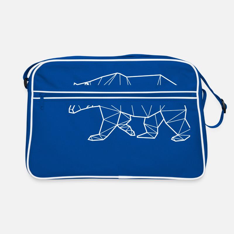 White Bear - Animal Prism - Retro Bag - blue/white