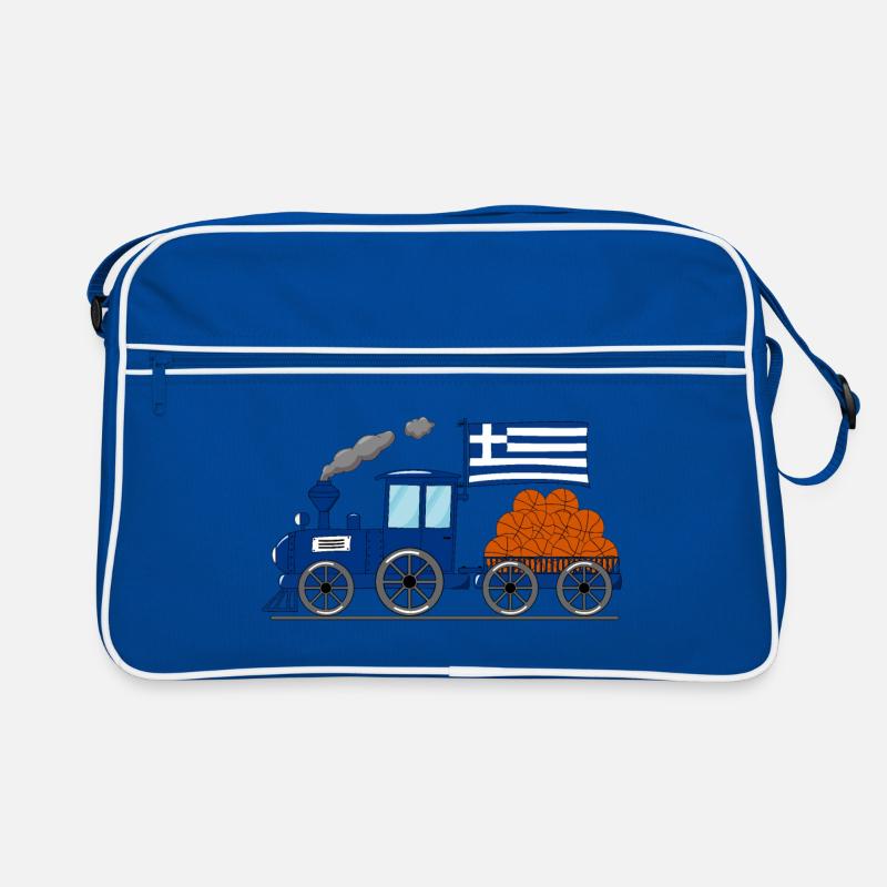 Greece Flag Basketball Railway Retro Bag