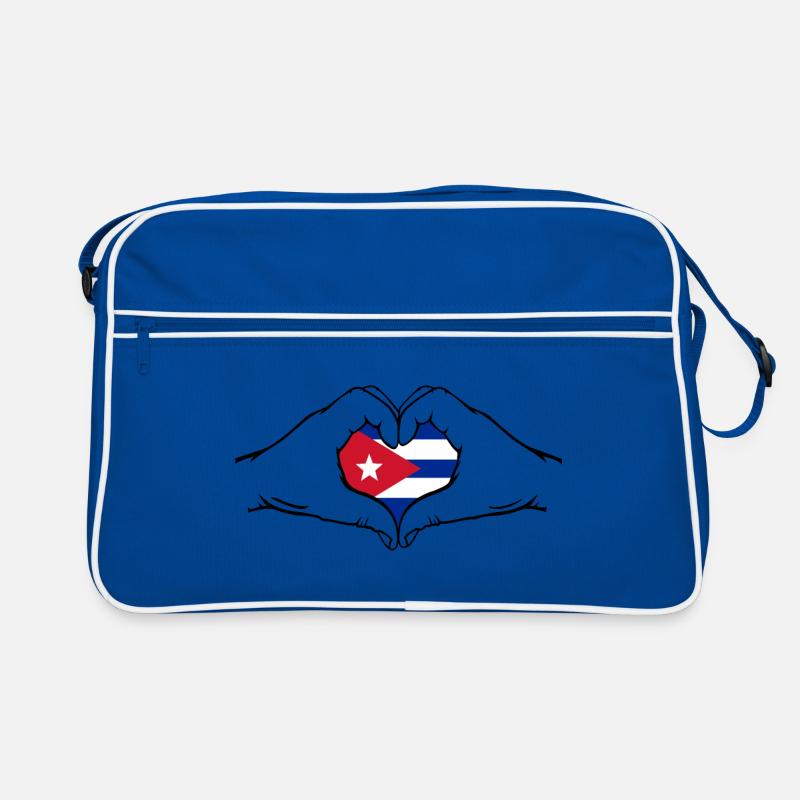 Cuba Flag Hands Heart Shape Retro Bag