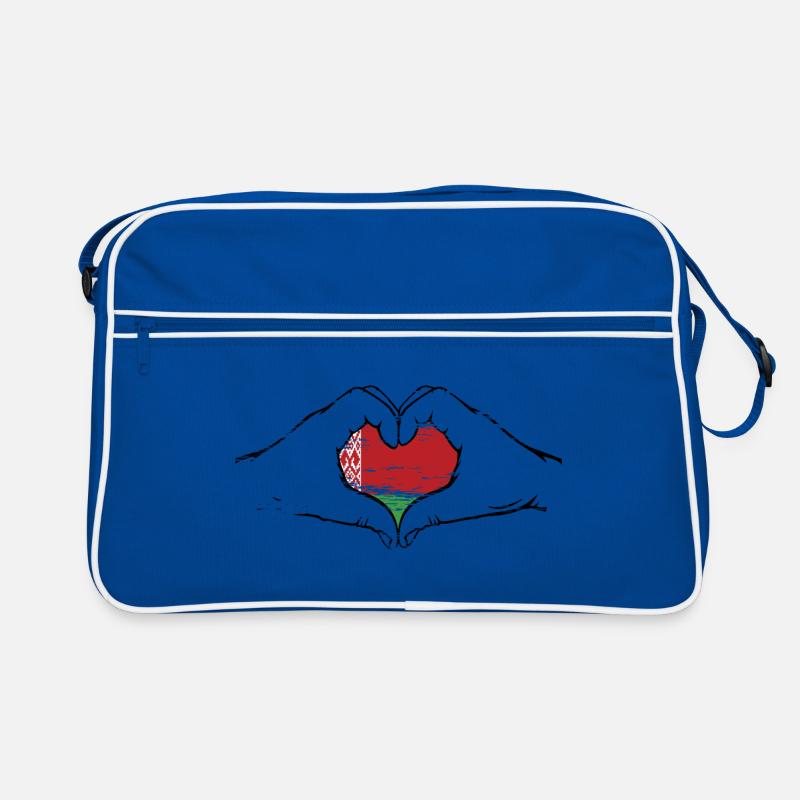 Drapeau de la Biélorussie forme de coeur utilisé Sac Retro
