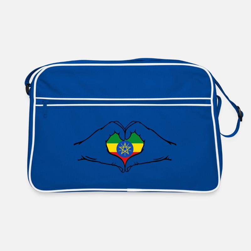 Äthiopien Flagge Herzform Retro Tasche