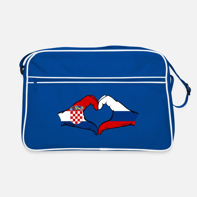 Croatie Russie forme de coeur avec les mains Sac Retro