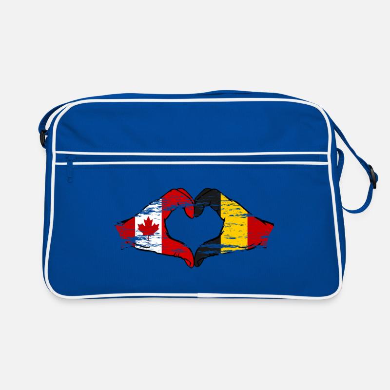 Canada Belgium heart shape with hands used Retro Bag