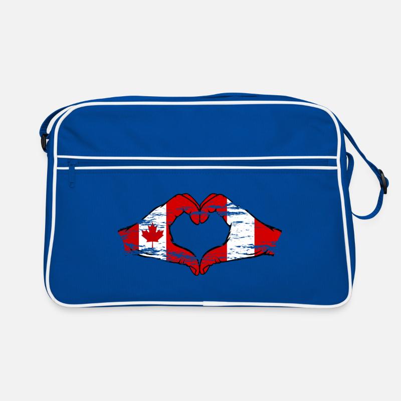 Canada Peru Heart Shape with Hands Used Retro Bag