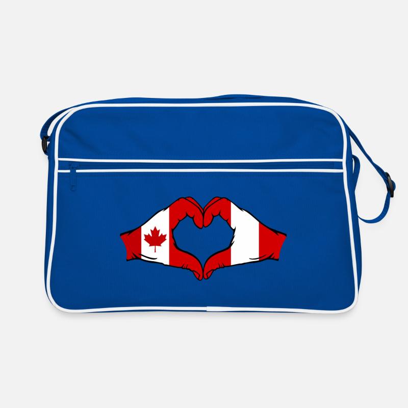 Canada Peru Heart Shape with Hands Retro Bag