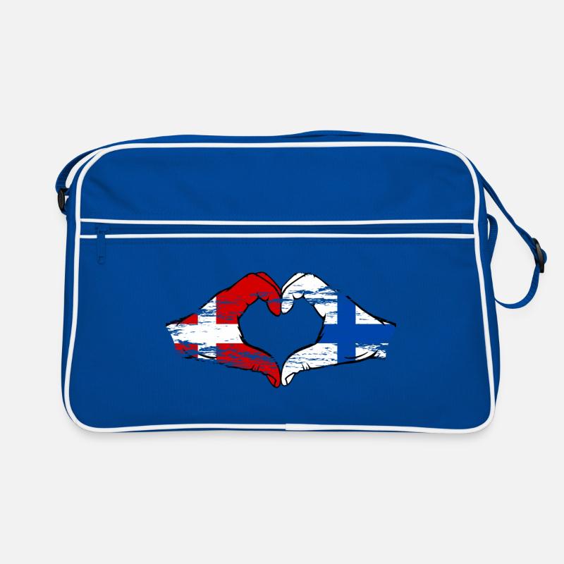 Danemark Finlande forme de coeur avec les mains utilisées Sac Retro