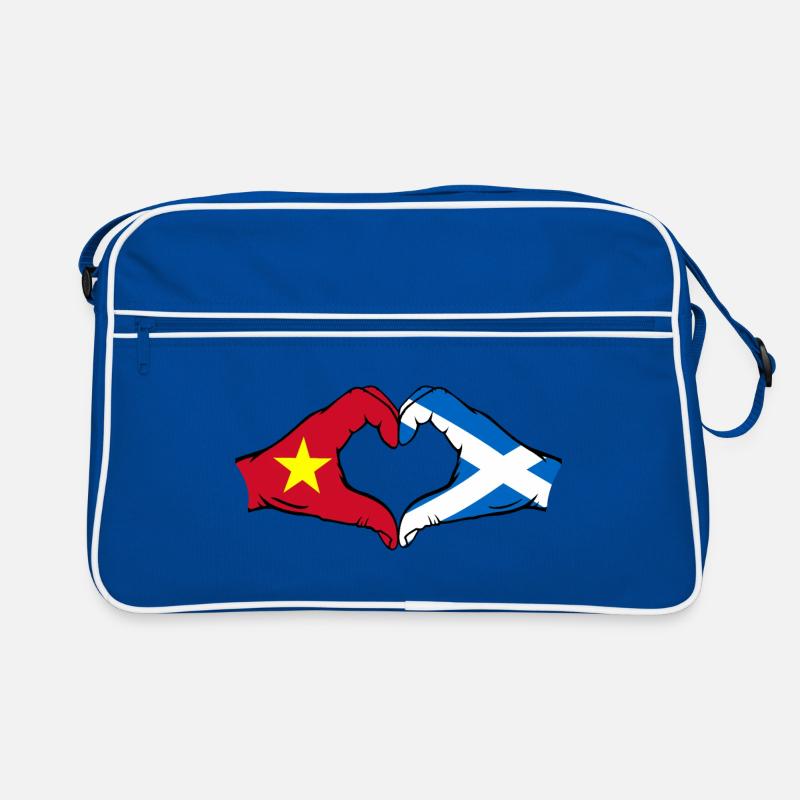 Vietnam Ecosse drapeau mains forme de coeur Sac Retro