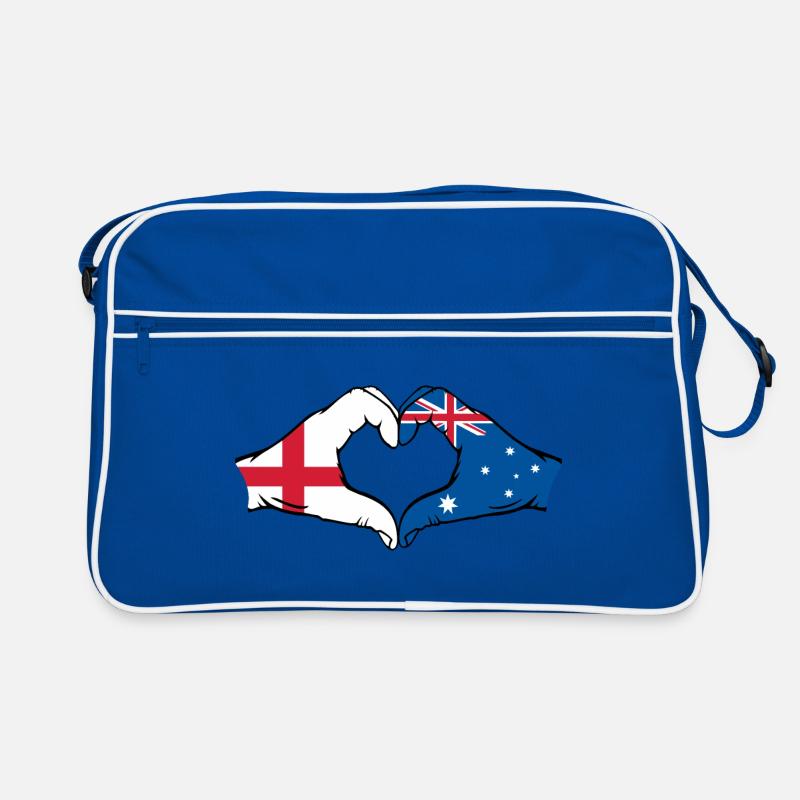 Angleterre Australie Drapeau Coeur Forme Sac Retro
