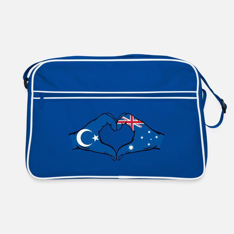 Uiguren Australien Flagge Herzform Retro Tasche