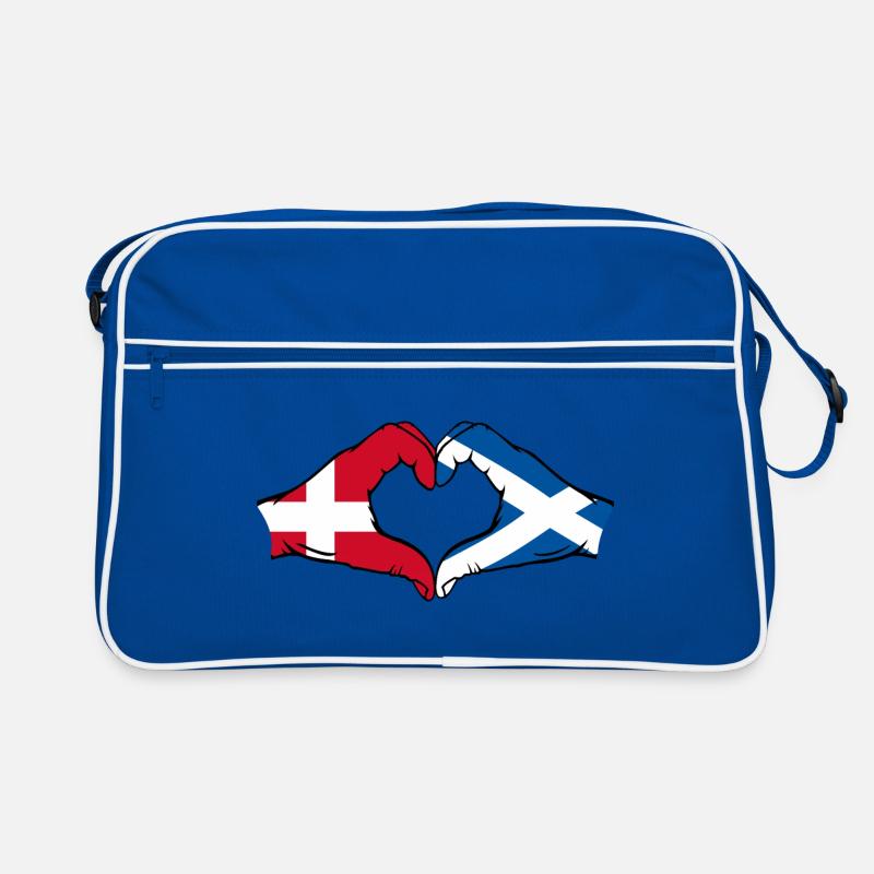 Danemark Écosse Mains Forme de coeur Sac Retro