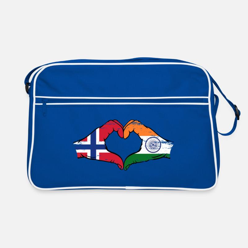 Norvège Inde mains forme de coeur utilisé Sac Retro