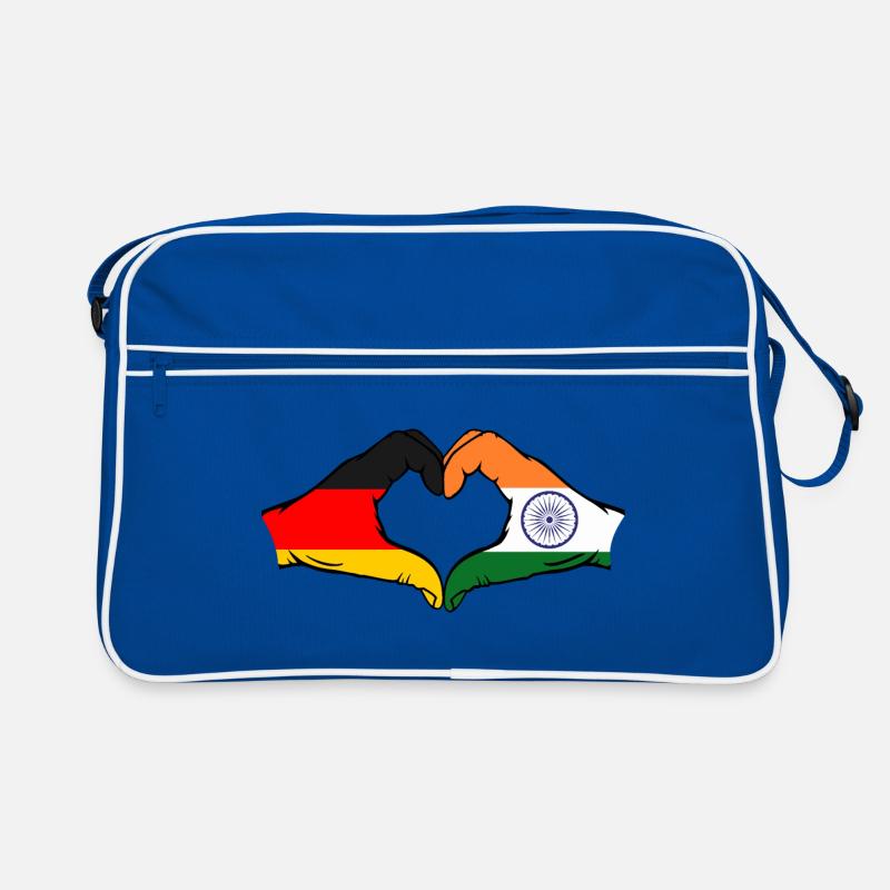 Germany India hands heart shape Retro Bag