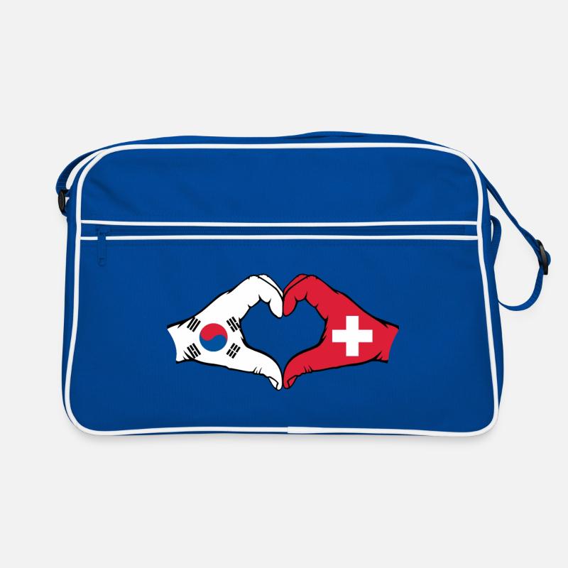 Corée du Sud Suisse Mains Forme de Coeur Sac Retro