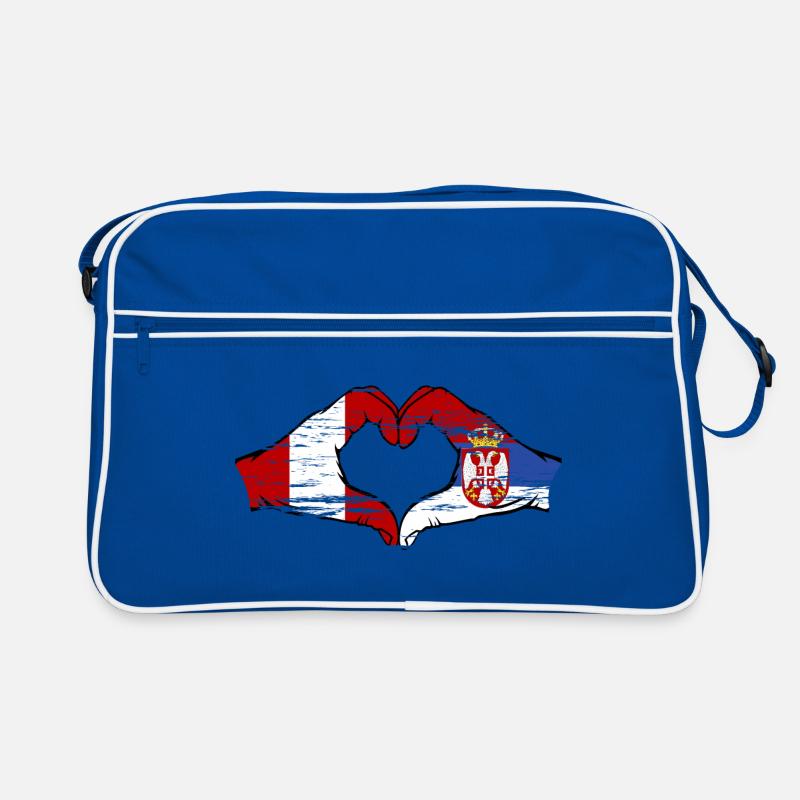 Peru Serbien Hände Herzform used Retro Tasche