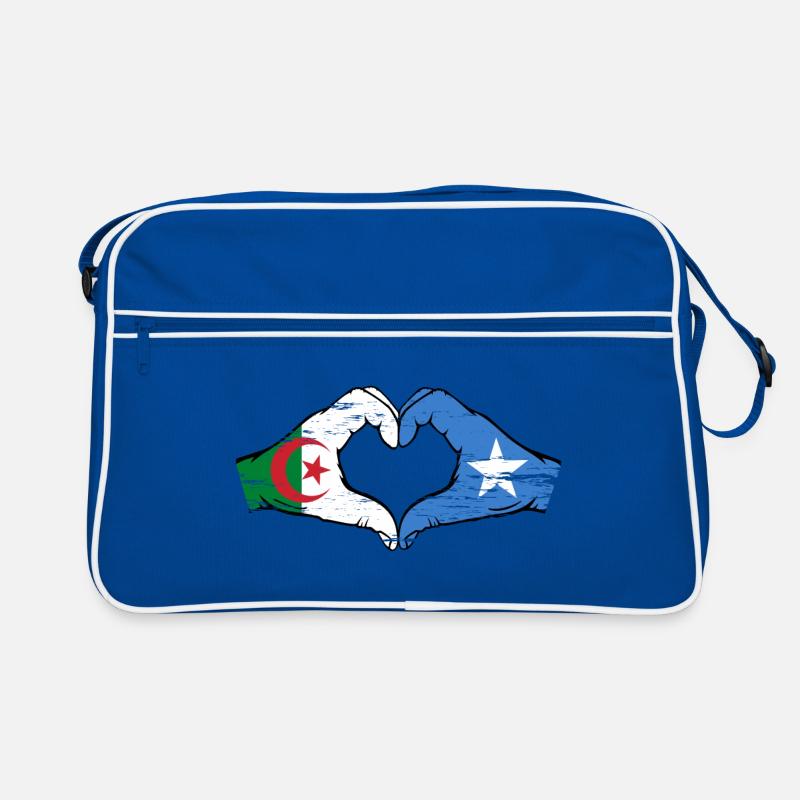 Algérie Somalie Drapeau Mains Coeur Forme Utilisé Sac Retro