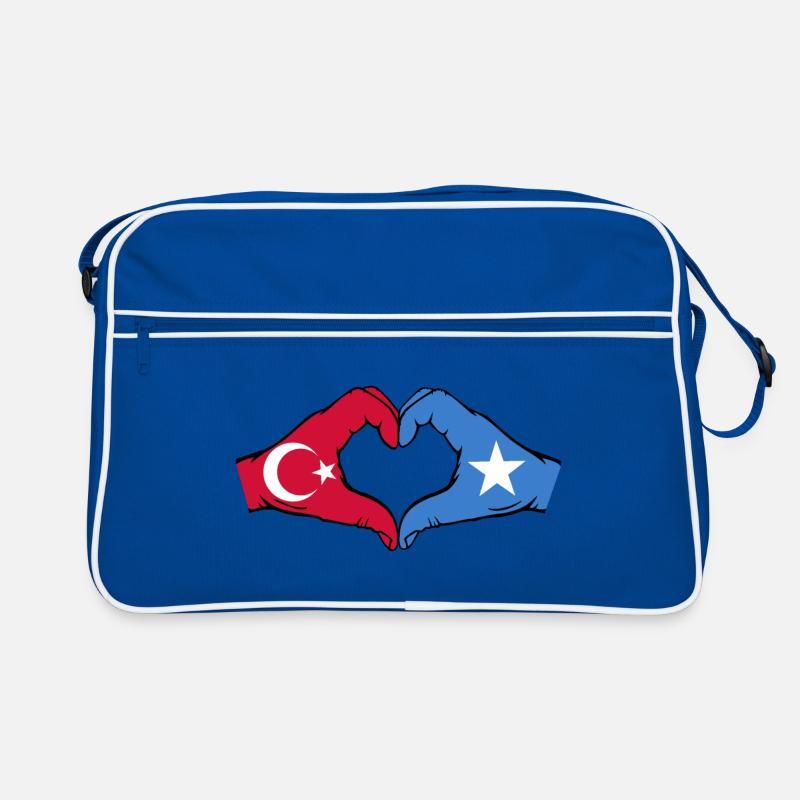 Turkey Somalia Flag Hands Heart Shape Retro Bag