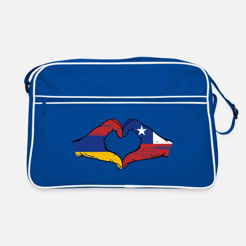 Arménie Chili drapeau mains forme de coeur utilisé Sac Retro