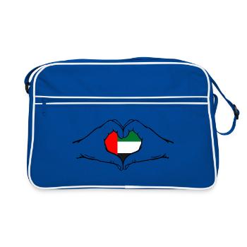 United Arab Emirates Flag Heart - Retro Bag - blue/white - Front
