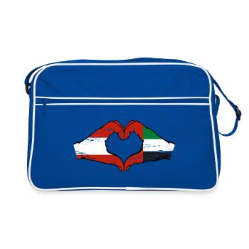 Austria United Arab Emirates Flag - Retro Bag - blue/white - Front