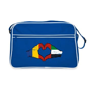 Romania United Arab Emirates Heart - Retro Bag - blue/white - Front