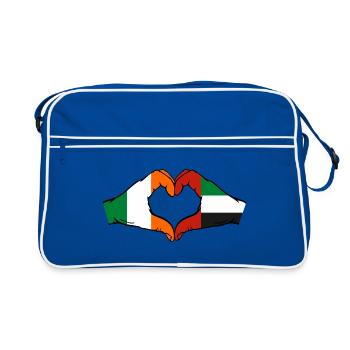 Ireland United Arab Emirates Heart - Retro Bag - blue/white - Front