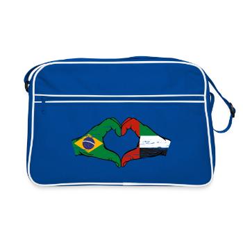 Brazil United Arab Emirates Heart - Retro Bag - blue/white - Front
