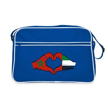 Morocco United Arab Emirates Heart - Retro Bag - blue/white - Front
