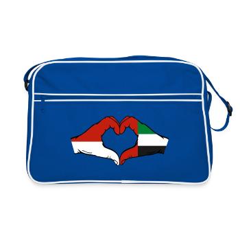 Indonesia United Arab Emirates Heart - Retro Bag - blue/white - Front