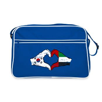 Corée du Sud Émirats arabes unis Cœur - Sac Retro - bleu/blanc - Devant
