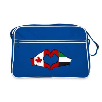 Canada United Arab Emirates Heart - Retro Bag - blue/white - Front