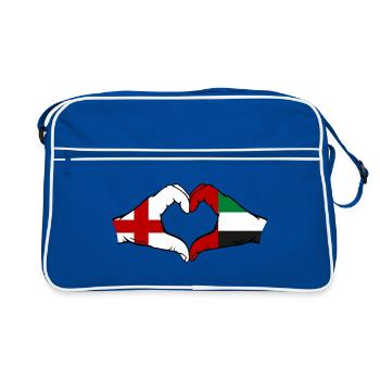 England United Arab Emirates Heart - Retro Bag - blue/white - Front