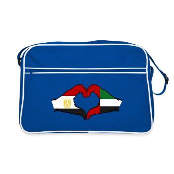 Égypte Émirats arabes unis Drapeau - Sac Retro - bleu/blanc - Devant