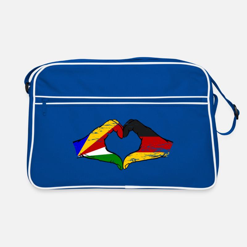 Seychelles Germany flag hands heart shape used Retro Bag