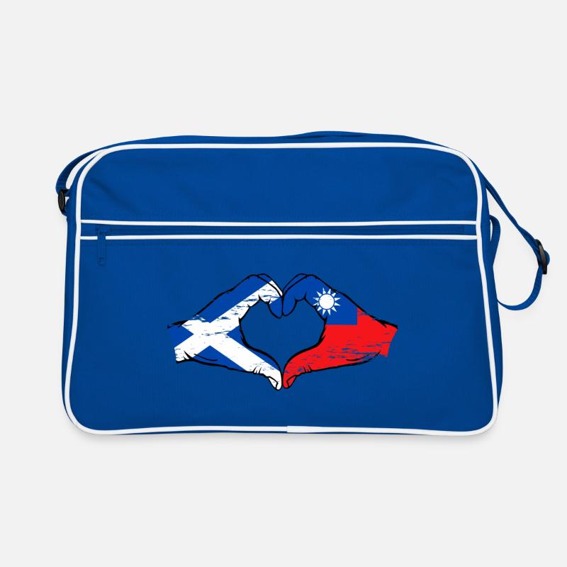 Ecosse Taïwan drapeau mains forme de coeur utilisé Sac Retro