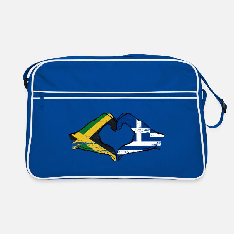 Jamaïque Grèce Mains Forme Coeur Utilisé Sac Retro