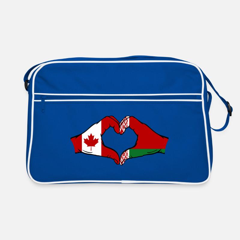 Canada Biélorussie drapeau mains forme coeur Sac Retro