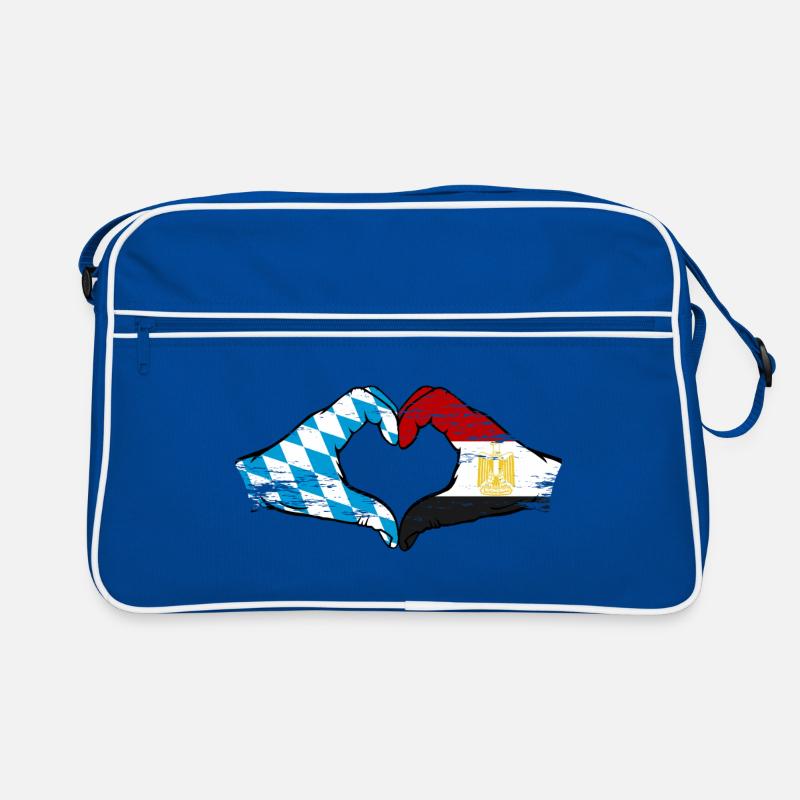 Bavière, Égypte, drapeau, aiguilles, forme de coeur utilisé Sac Retro