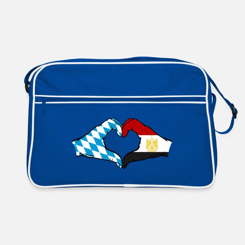 Bavière, Égypte, drapeau, aiguilles, forme de coeur Sac Retro