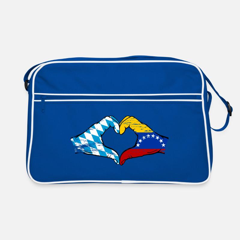 Bavière, Venezuela, drapeau, mains, forme de coeur utilisé Sac Retro