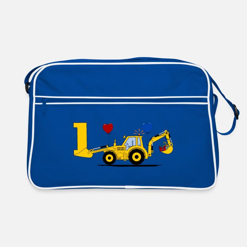 1. Geburtstag Bagger Traktor Retro Tasche