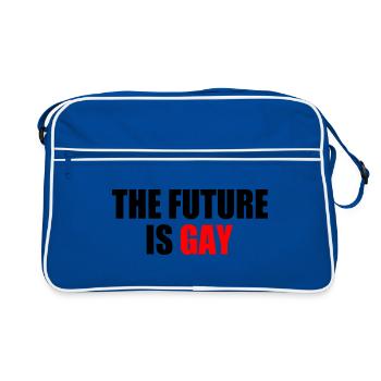 The future is gay - Retro Bag - blue/white - Front